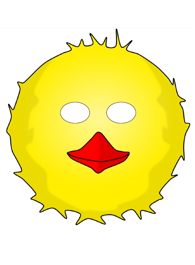 çocuklar için hazır kağıttan ördek maskesi şablonu